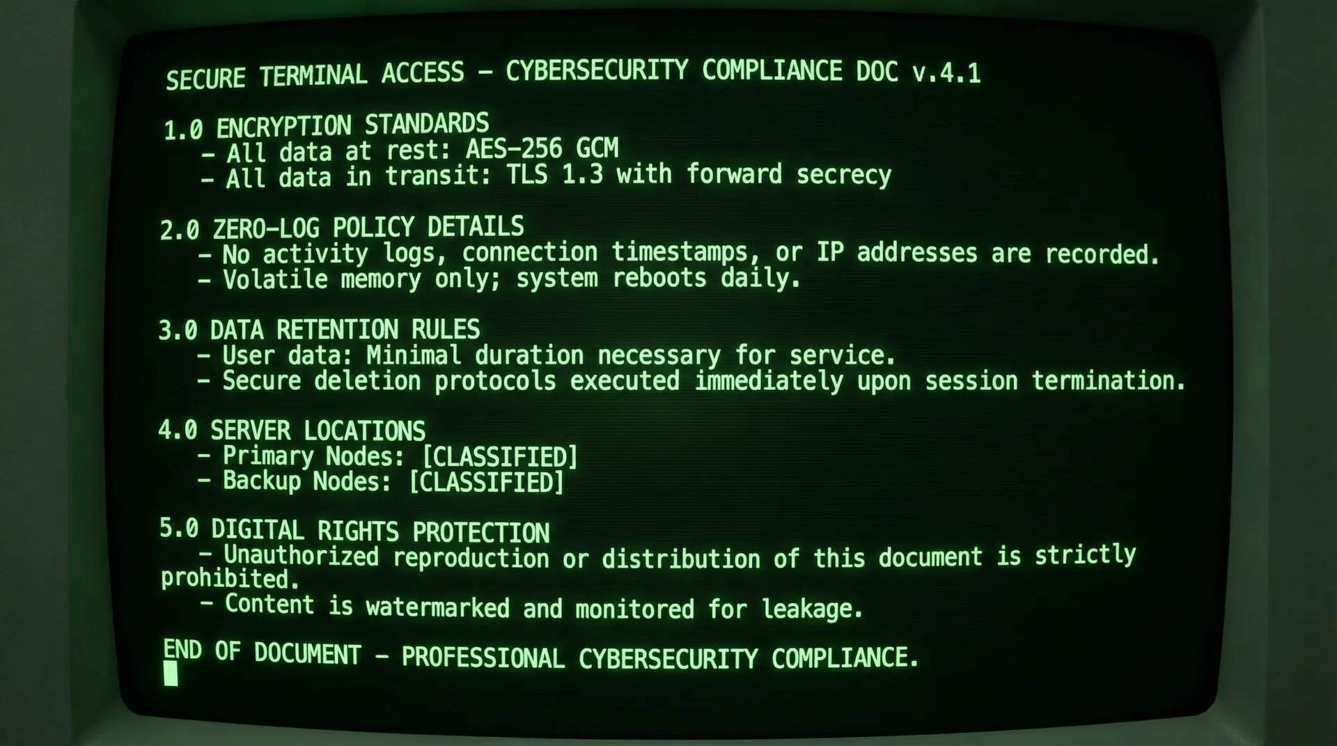 91视频 安全合规政策文档终端显示